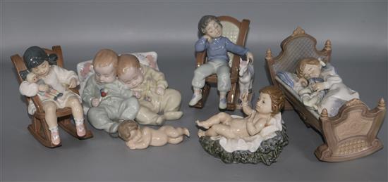 A group of Lladro children